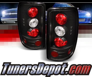 Sonar® Altezza Tail Lights (Black) - 00-06 Chevy Suburban (Barn Doors Only)