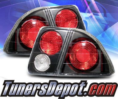 Sonar® Altezza Tail Lights (Black) - 01-03 Honda Civic 4dr.