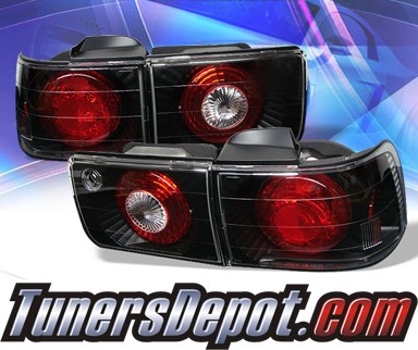Sonar® Altezza Tail Lights (Black) - 92-93 Honda Accord 4dr.
