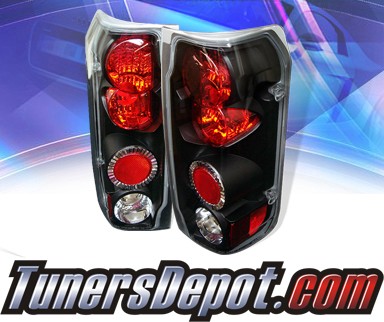 Sonar® Altezza Tail Lights (Black) - 92-98 Ford F-250 F250 Super Duty
