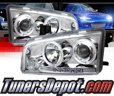 Sonar® CCFL Halo Projector Headlights - 06-10 Dodge Charger