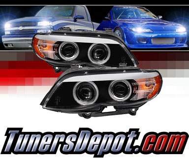 Sonar® CCFL Halo Projector Headlights (Black) - 04-06 BMW X5 E53