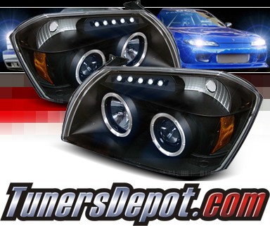 Sonar® CCFL Halo Projector Headlights (Black) - 05-07 Dodge Magnum