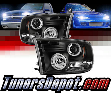 Sonar® CCFL Halo Projector Headlights (Black) - 09-16 Dodge Ram Pickup 1500