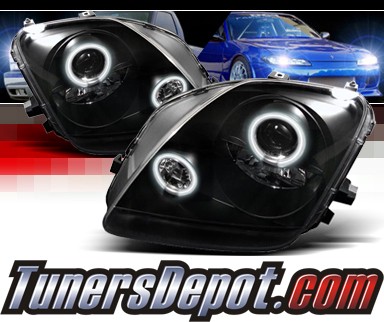 Sonar® CCFL Halo Projector Headlights (Black) - 97-01 Honda Prelude