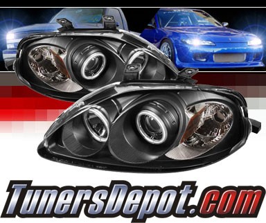 Sonar® CCFL Halo Projector Headlights (Black) - 99-00 Honda Civic