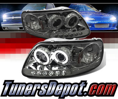 Sonar® CCFL Halo Projector Headlights (Smoke) - 97-02 Ford Expedition