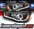 Sonar® DRL LED Halo Projector Headlights (Black) - 08-13 Mitsubishi Lancer Evolution EVO X (w/o Stock HID)