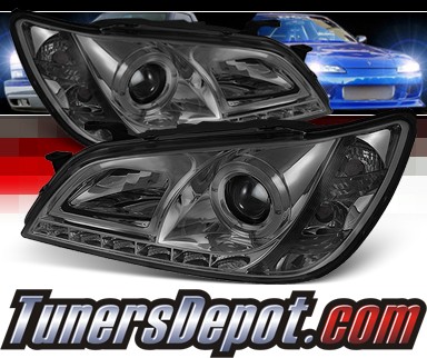 Sonar® DRL LED Halo Projector Headlights (Smoke) - 01-05 Lexus IS300 (w/ OEM HID Only)