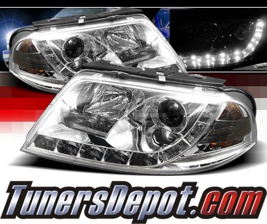 Sonar® DRL LED Projector Headlights - 01-05 VW Volkswagen Passat