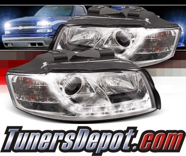 Sonar® DRL LED Projector Headlights - 02-05 Audi S4
