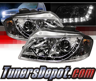 Sonar® DRL LED Projector Headlights - 06-08 Audi A3