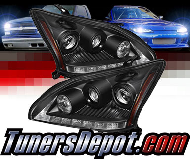 Sonar® DRL LED Projector Headlights (Black) - 04-06 Lexus RX330 (w/ HID Only)