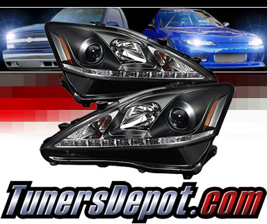 Sonar® DRL LED Projector Headlights (Black) - 06-10 Lexus IS250