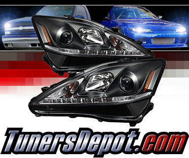 Sonar® DRL LED Projector Headlights (Black) - 06-10 Lexus IS350