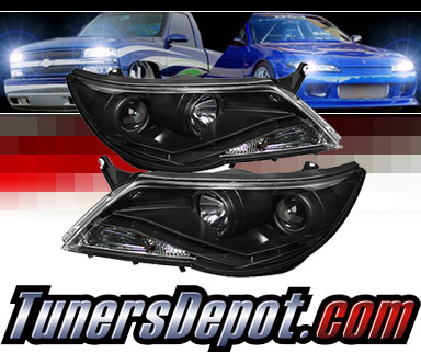 Sonar® DRL LED Projector Headlights (Black) - 09-11 VW Volkswagen Tiguan