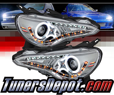 Sonar® DRL LED Projector Headlights (Chrome) - 13-18 Subaru BRZ BR-Z