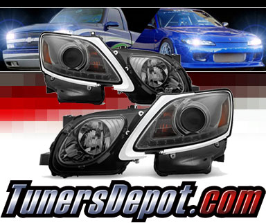 Sonar® DRL LED Projector Headlights (Smoke) - 07-11 Lexus GS350 (w/HID Only)