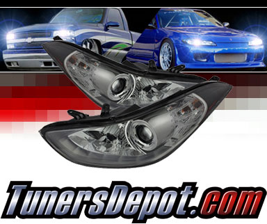 Sonar® DRL LED Projector Headlights (Smoke) - 11-13 Hyundai Elantra