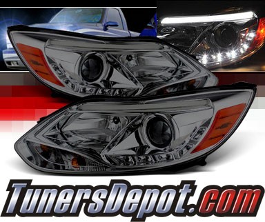 Sonar® DRL LED Projector Headlights (Smoke) - 12-14 Ford Focus
