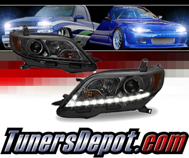 Sonar® DRL LED Projector Headlights (Smoke) - 15-17 Toyota Sienna XLE