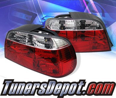 Sonar® Euro Tail Lights (Red/Clear) - 95-01 BMW 740iL E38