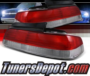 Sonar® Euro Tail Lights (Red/Clear) - 97-01 Honda Prelude