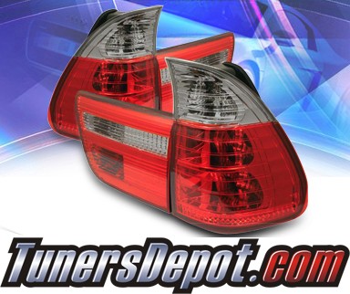 Sonar® Euro Tail Lights (Red/Smoke) - 00-05 BMW X5 E53
