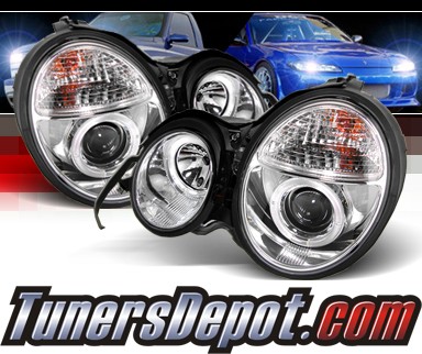 Sonar® Halo Projector Headlights - 00-02 Mercedes-Benz E320 W210 without Stock HID