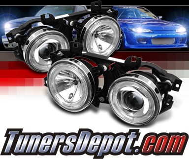 Sonar® Halo Projector Headlights - 88-94 BMW 735i E32 4dr. 