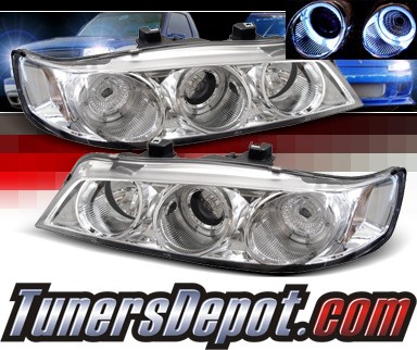 Sonar® Halo Projector Headlights - 94-97 Honda Accord w/ Amber Reflector 