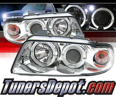 Sonar® Halo Projector Headlights - 95-99 Audi A4 with 2 piece headlight
