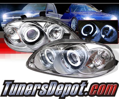 Sonar® Halo Projector Headlights - 96-98 Honda Civic w/ Amber Reflector
