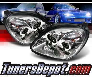 Sonar® Halo Projector Headlights - 98-00 Mercedes-Benz SLK320 R170 with Bosch Converter Harnesses