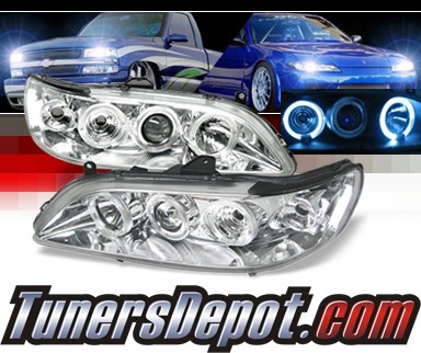 Sonar® Halo Projector Headlights - 98-02 Honda Accord w/ Amber Reflector 