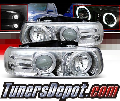 Sonar® Halo Projector Headlights - 99-02 Chevy Silverado