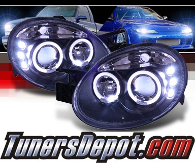 Sonar® Halo Projector Headlights (Black) - 03-05 Dodge Neon