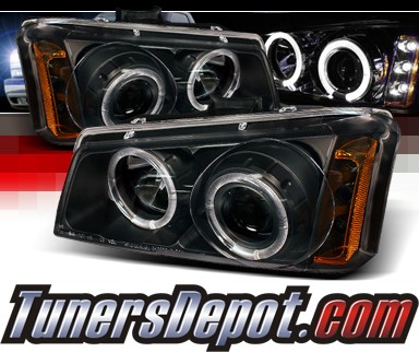 Sonar® Halo Projector Headlights (Black) - 03-06 Chevy Avalanche w/o Body Cladding