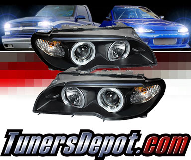 Sonar® Halo Projector Headlights (Black) - 04-06 BMW 330i 2dr E46 (Incl. Convertible)