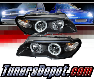 Sonar® Halo Projector Headlights (Black) - 04-06 BMW 330xi 2dr E46 (Incl. Convertible)