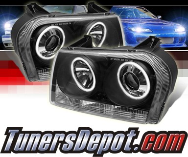 Sonar® Halo Projector Headlights (Black) - 05-10 Chrysler 300