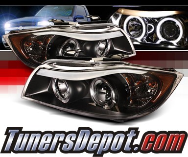 Sonar® Halo Projector Headlights (Black) - 06-08 BMW 325i E91 4dr Wagon