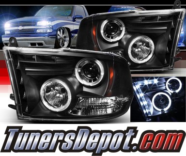 Sonar® Halo Projector Headlights (Black) - 09-12 Dodge Ram Pickup