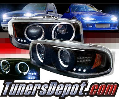 Sonar® Halo Projector Headlights (Black) - 2007 GMC Sierra Classic
