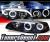 Sonar® Halo Projector Headlights (Black) - 92-95 Honda Civic 2/3dr w/ Amber Reflector.