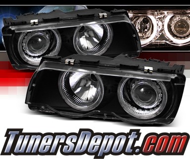 Sonar® Halo Projector Headlights (Black) - 95-98 BMW 740i E38