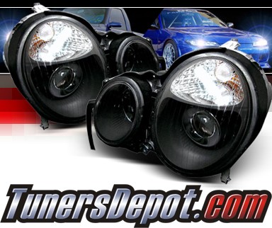 Sonar® Halo Projector Headlights (Black) - 96-99 Mercedes-Benz E300D W210 without Stock HID