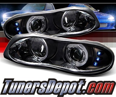 Sonar® Halo Projector Headlights (Black) - 98-02 Chevy Camaro