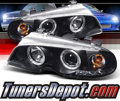 Sonar® Halo Projector Headlights (Black) - 99-01 BMW 325Ci E46 Convertible
