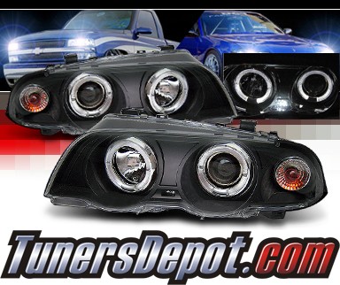 Sonar® Halo Projector Headlights (Black) - 99-01 BMW 325xi E46 4dr.